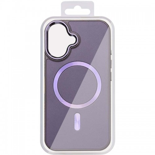 Шкіряний чохол SnapCase with MagSafe для Apple iPhone 16 (6.1") Dark Purple