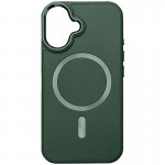 Кожаный чехол SnapCase с MagSafe для Apple iPhone 16 (6.1") Зеленый