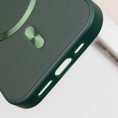 Шкіряний чохол SnapCase with MagSafe для Apple iPhone 16 Pro (6.3") Green