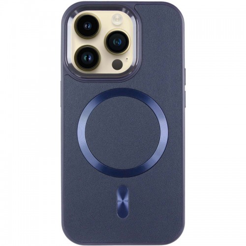 Шкіряний чохол SnapCase with MagSafe для Apple iPhone 16 Pro (6.3") Dark Blue