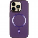 Шкіряний чохол SnapCase with MagSafe для Apple iPhone 16 Pro (6.3") Dark Purple