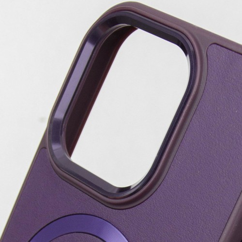 Шкіряний чохол SnapCase with MagSafe для Apple iPhone 16 Pro Max (6.9") Dark Purple
