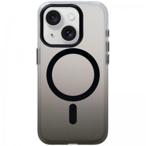 Чехол TPU+PC Shadow с MagSafe для Apple iPhone 15 (6.1") Черный