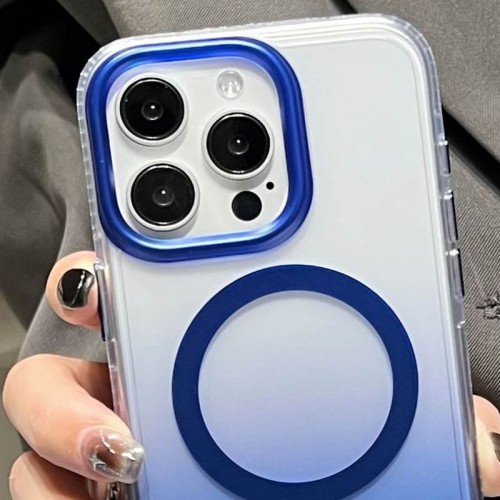 Чехол TPU+PC Shadow с MagSafe для Apple iPhone 14 Pro (6.1") Blue