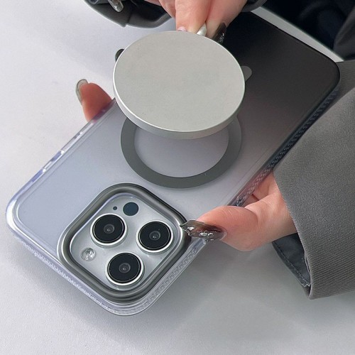 Чехол TPU+PC Shadow с MagSafe для Apple iPhone 14 Pro (6.1") Серый