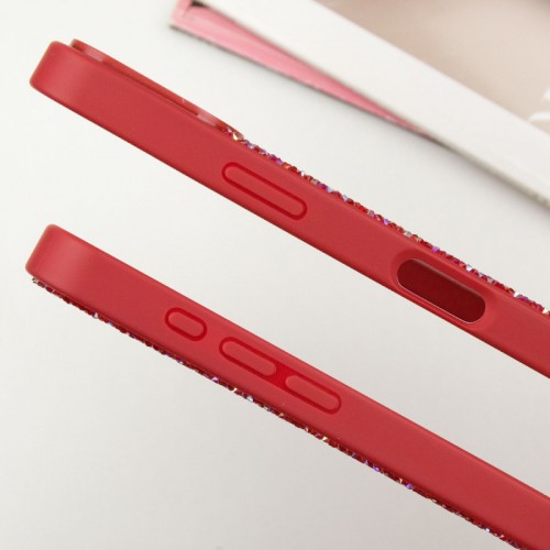TPU чохол Bling World Rock Diamond with MagSafe для Apple iPhone 16 Pro (6.3") Red