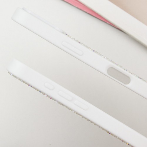 TPU чохол Bling World Rock Diamond with MagSafe для Apple iPhone 16 (6.1") White