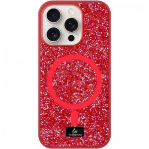 TPU чохол Bling World Rock Diamond with MagSafe для Apple iPhone 14 Pro (6.1") Red