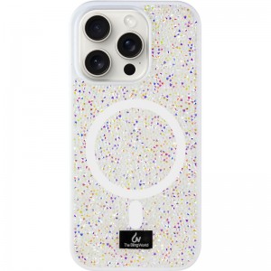 TPU чохол Bling World Rock Diamond with MagSafe для Apple iPhone 14 Pro (6.1") White