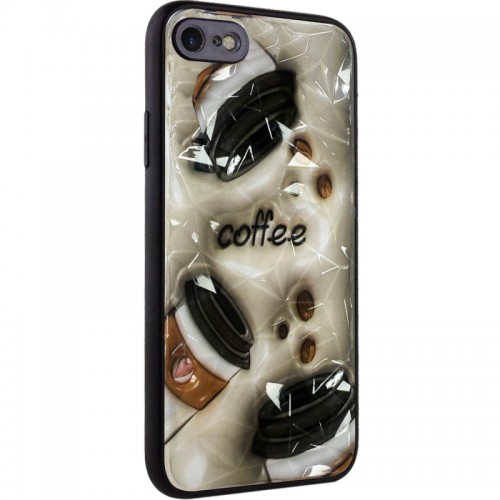 TPU+PC чохол Prisma Plushie для Apple iPhone 7 / 8 / SE (2020) (4.7") Coffee