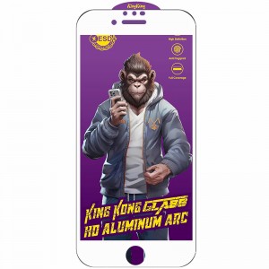 Захисне скло 5D Anti-static Purple (тех.пак) для Apple iPhone 7 / 8 / SE (2020) (4.7") Білий