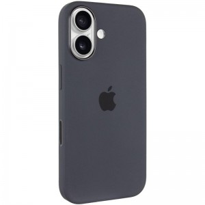 Чохол Silicone case (AAA) with Magsafe and Animation (button) для Apple iPhone 16 (6.1") Black