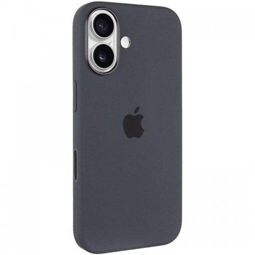 Чохол Silicone case (AAA) with Magsafe and Animation (button) для Apple iPhone 16 (6.1") Black