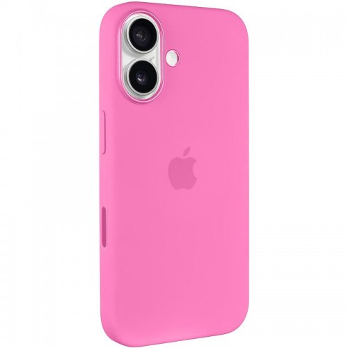Чехол Silicone case (AAA) with Magsafe and Animation (button) для Apple iPhone 16 (6.1") Peony