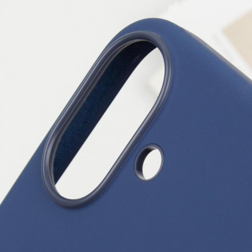 Чохол Silicone case (AAA) with Magsafe and Animation (button) для Apple iPhone 16 (6.1") Denim