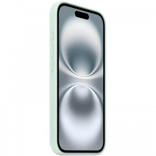 Чехол Silicone case (AAA) with Magsafe and Animation (button) для Apple iPhone 16 (6.1") Аквамарин