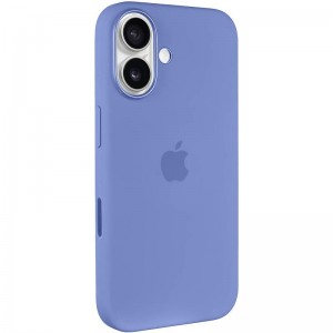 Чохол Silicone case (AAA) with Magsafe and Animation (button) для Apple iPhone 16 (6.1") Periwinkle