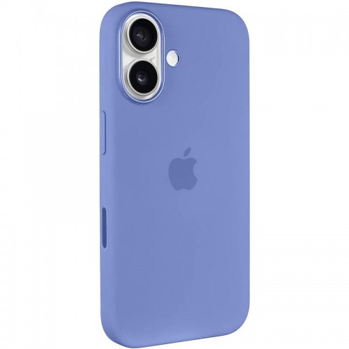Чохол Silicone case (AAA) with Magsafe and Animation (button) для Apple iPhone 16 (6.1") Periwinkle