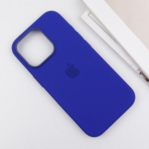 Чохол Silicone case (AAA) with Magsafe and Animation (button) для Apple iPhone 16 Pro (6.3") Ultramarine
