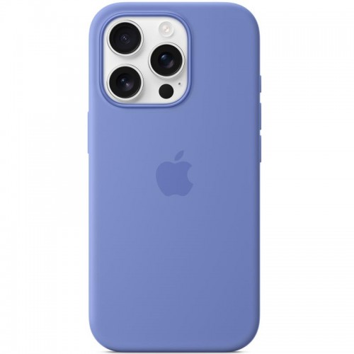 Чохол Silicone case (AAA) with Magsafe and Animation (button) для Apple iPhone 16 Pro (6.3") Periwinkle