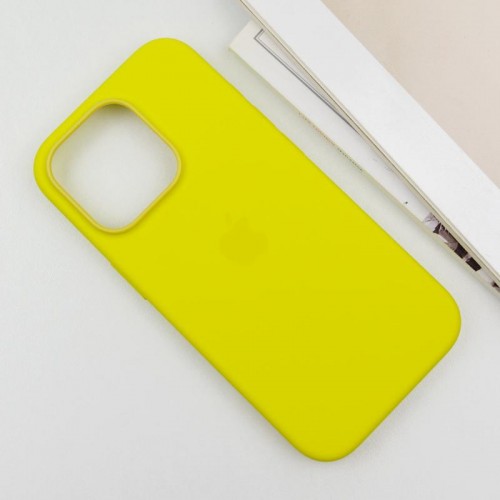 Чехол Silicone case (AAA) с Magsafe и анимацией (кнопка) для Apple iPhone 16 Pro Max (6.9") Star Fruit