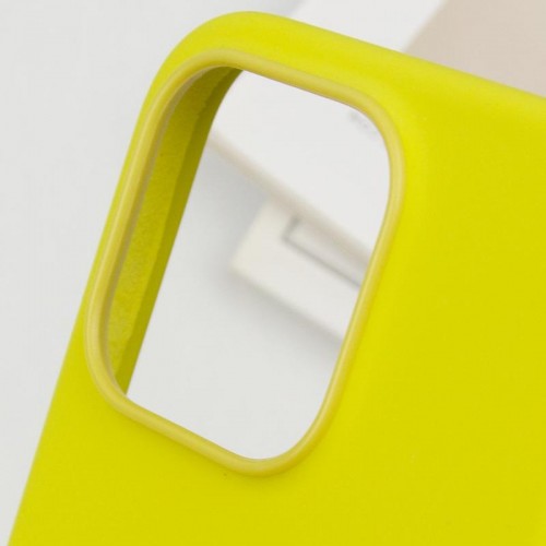 Чехол Silicone case (AAA) с Magsafe и анимацией (кнопка) для Apple iPhone 16 Pro Max (6.9") Star Fruit