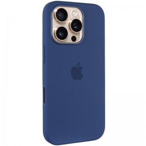 Чохол Silicone case (AAA) with Magsafe and Animation (button) для Apple iPhone 16 Pro Max (6.9") Denim