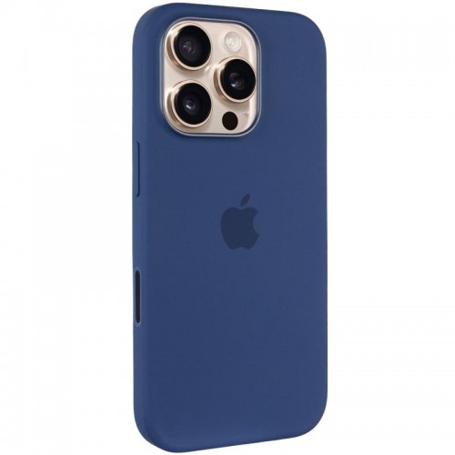 Чохол Silicone case (AAA) with Magsafe and Animation (button) для Apple iPhone 16 Pro Max (6.9") Denim