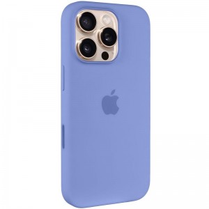 Чехол Silicone case (AAA) с Magsafe и анимацией (кнопка) для Apple iPhone 16 Pro Max (6.9") Periwinkle
