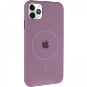 Чохол Silicone Case Full Protective (AA) with MagSafe для Apple iPhone 11 Pro Max (6.5") Ліловий / Lilac Pride