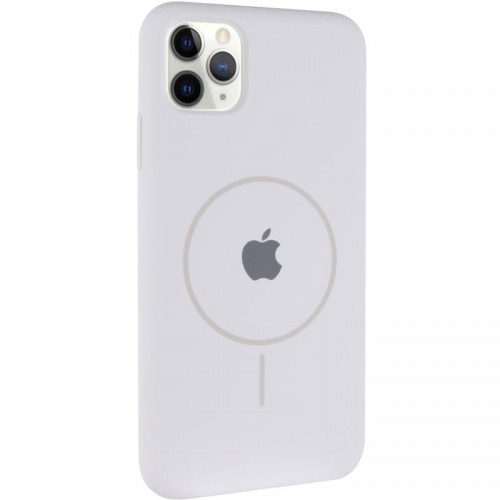Чохол Silicone Case Full Protective (AA) with MagSafe для Apple iPhone 11 Pro Max (6.5") Білий / White