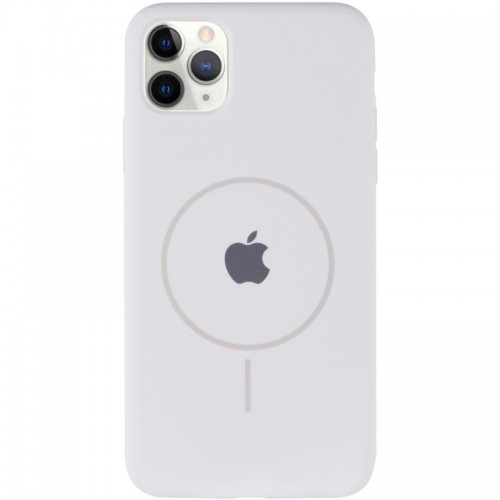 Чохол Silicone Case Full Protective (AA) with MagSafe для Apple iPhone 11 Pro Max (6.5") Білий / White