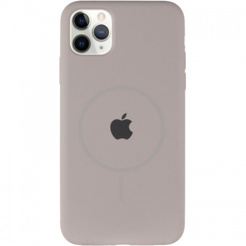 Чохол Silicone Case Full Protective (AA) with MagSafe для Apple iPhone 11 Pro Max (6.5") Сірий / Light Grey