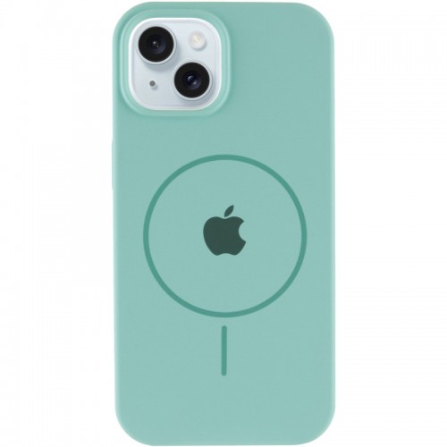Чехол Silicone Case Full Protective (AA) with MagSafe для Apple iPhone 14 Plus (6.7") Бирюзовый / Light Turquoise