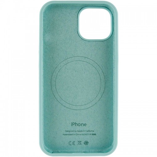 Чехол Silicone Case Full Protective (AA) with MagSafe для Apple iPhone 14 Plus (6.7") Бирюзовый / Light Turquoise
