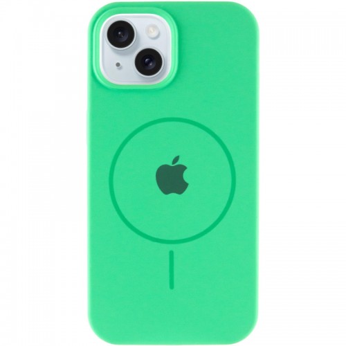 Чохол Silicone Case Full Protective (AA) with MagSafe для Apple iPhone 14 Plus (6.7") Зелений / Spearmint