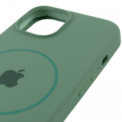 Чохол Silicone Case Full Protective (AA) with MagSafe для Apple iPhone 14 Plus (6.7") Зелений / Pine green