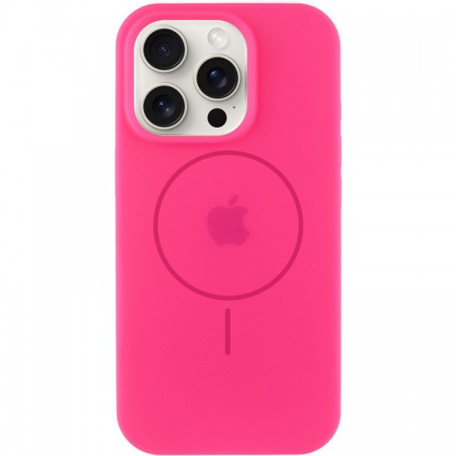 Чохол Silicone Case Full Protective (AA) with MagSafe для Apple iPhone 14 Pro Max (6.7") Рожевий / Barbie pink
