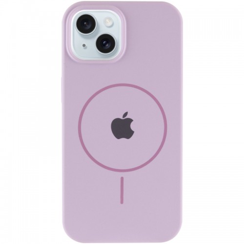 Чохол Silicone Case Full Protective (AA) with MagSafe для Apple iPhone 15 (6.1") Бузковий / Lilac