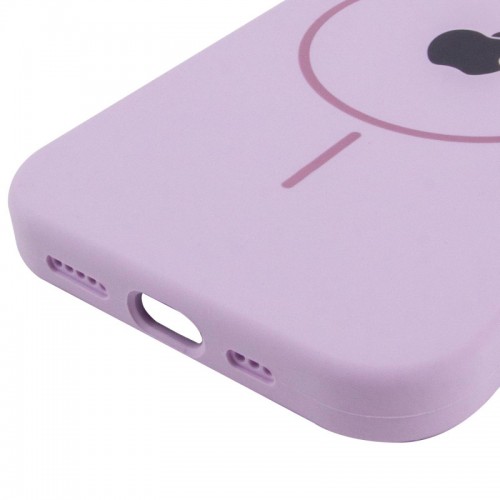 Чохол Silicone Case Full Protective (AA) with MagSafe для Apple iPhone 15 (6.1") Бузковий / Lilac
