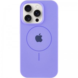 Чохол Silicone Case Full Protective (AA) with MagSafe для Apple iPhone 15 Pro (6.1") Бузковий / Lilac