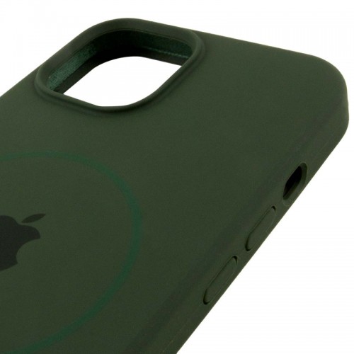 Чохол Silicone Case Full Protective (AA) with MagSafe для Apple iPhone 15 Plus (6.7") Зелений / Cyprus Green
