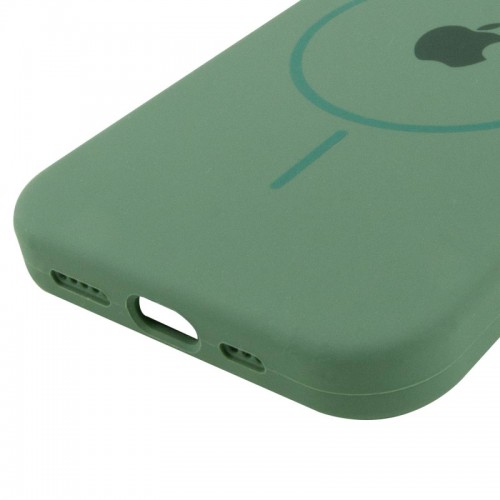 Чехол Silicone Case Full Protective (AA) с MagSafe для Apple iPhone 15 Plus (6.7") Зелёный / Pine green