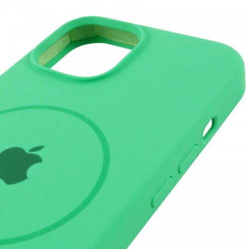 Чохол Silicone Case Full Protective (AA) with MagSafe для Apple iPhone 15 Plus (6.7") Зелений / Spearmint