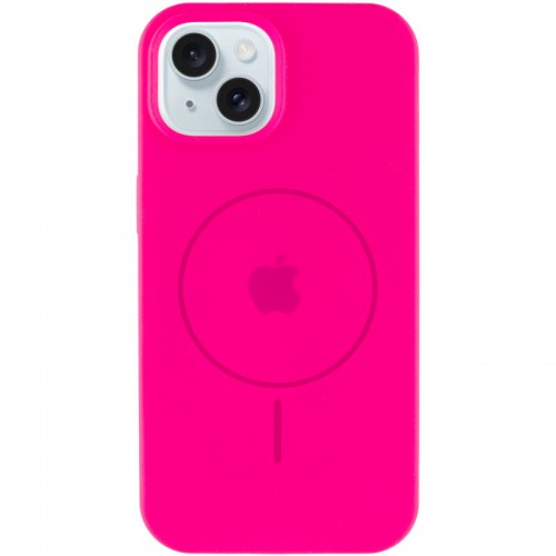 Чехол Silicone Case Full Protective (AA) with MagSafe для Apple iPhone 15 Plus (6.7") Розовый / Barbie pink