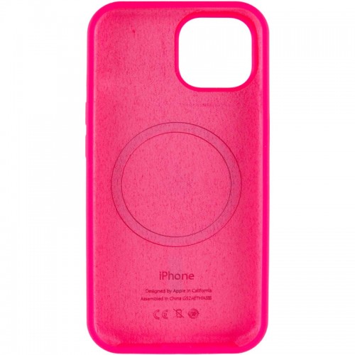 Чехол Silicone Case Full Protective (AA) with MagSafe для Apple iPhone 15 Plus (6.7") Розовый / Barbie pink