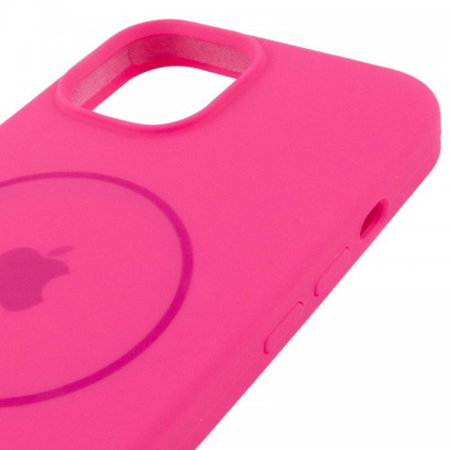 Чехол Silicone Case Full Protective (AA) with MagSafe для Apple iPhone 15 Plus (6.7") Розовый / Barbie pink
