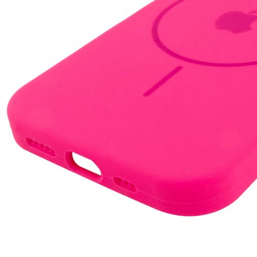 Чехол Silicone Case Full Protective (AA) with MagSafe для Apple iPhone 15 Plus (6.7") Розовый / Barbie pink