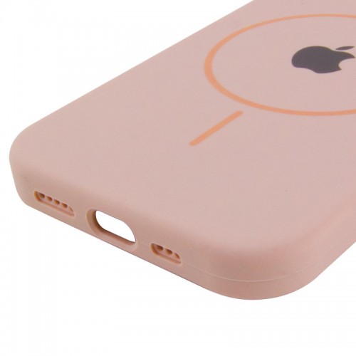 Чохол Silicone Case Full Protective (AA) with MagSafe для Apple iPhone 15 Plus (6.7") Рожевий / Pink Sand