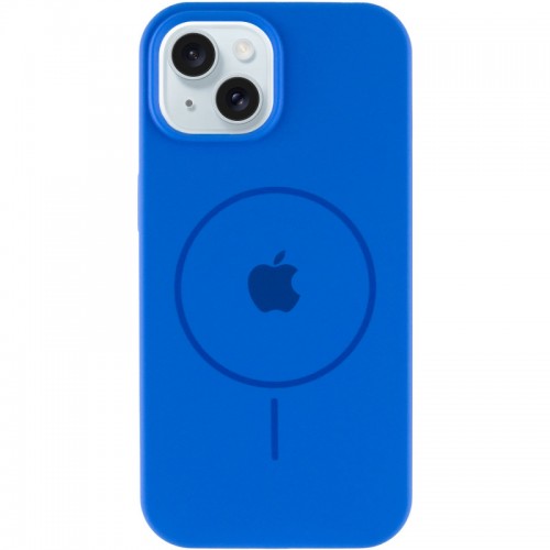 Чохол Silicone Case Full Protective (AA) with MagSafe для Apple iPhone 15 Plus (6.7") Синій / Capri Blue